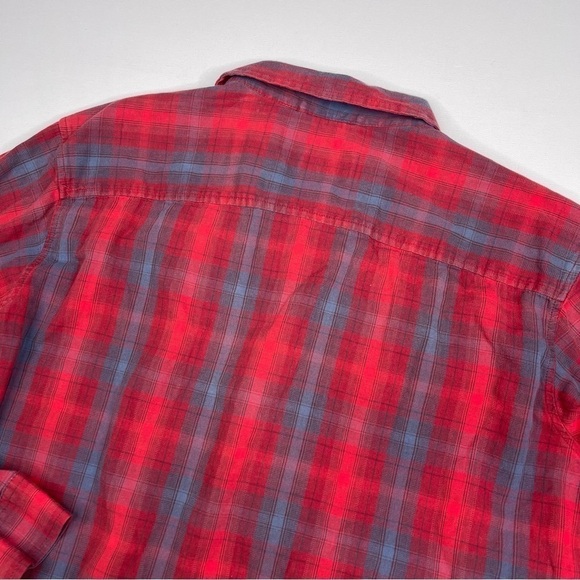 Columbia Shirt Plaid Red Gorp Outdoor Hiking Camping Western Long Sleeve Work - Picture 9 of 13